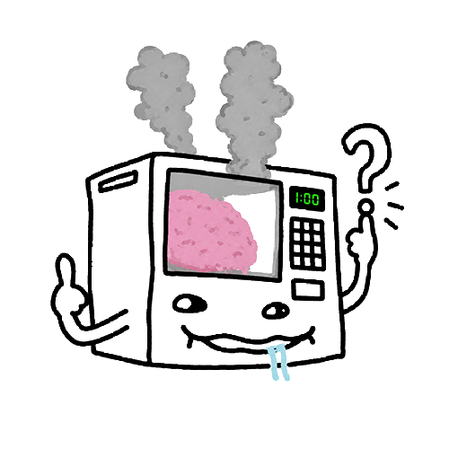 isitmicrowaveable logo — a smoking microwave mascot